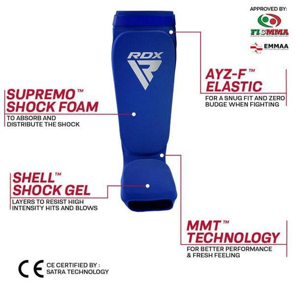 RDX Sports HOSIERY SHIN INSTEP FOAM BLUE/WHITE