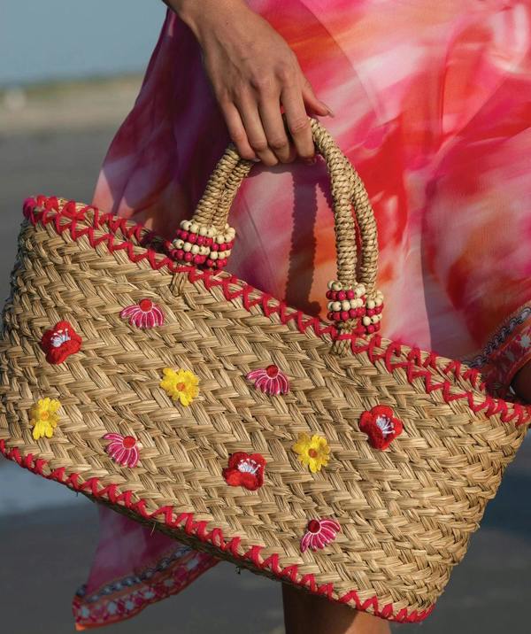 Pia Rossini Kaylee - Straw Beach Basket