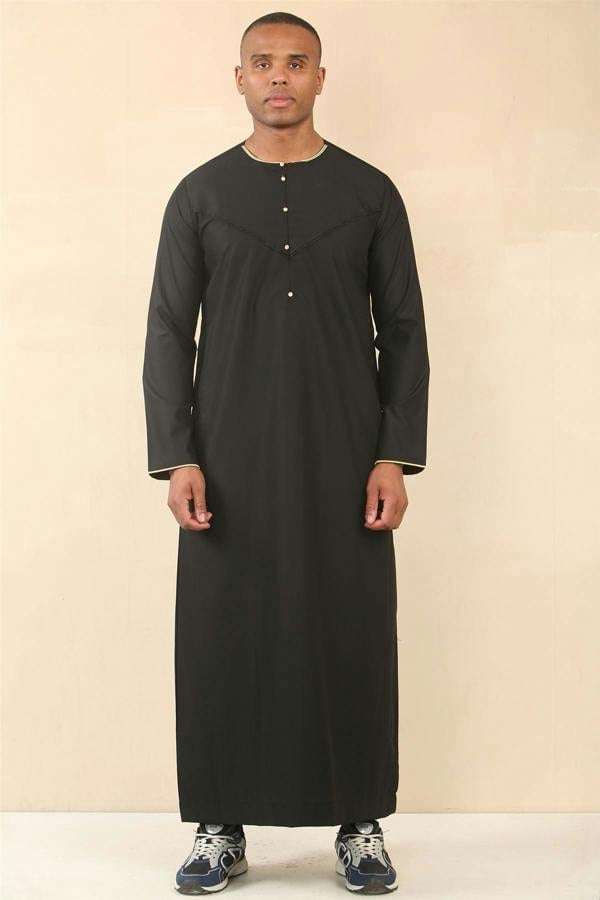 Infinity Leather Men's Omani Eid Thobe  Saudi Emirati Jubba Robe
