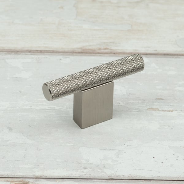 Handle & Home Knurled Brushed Nickel Boss Handles