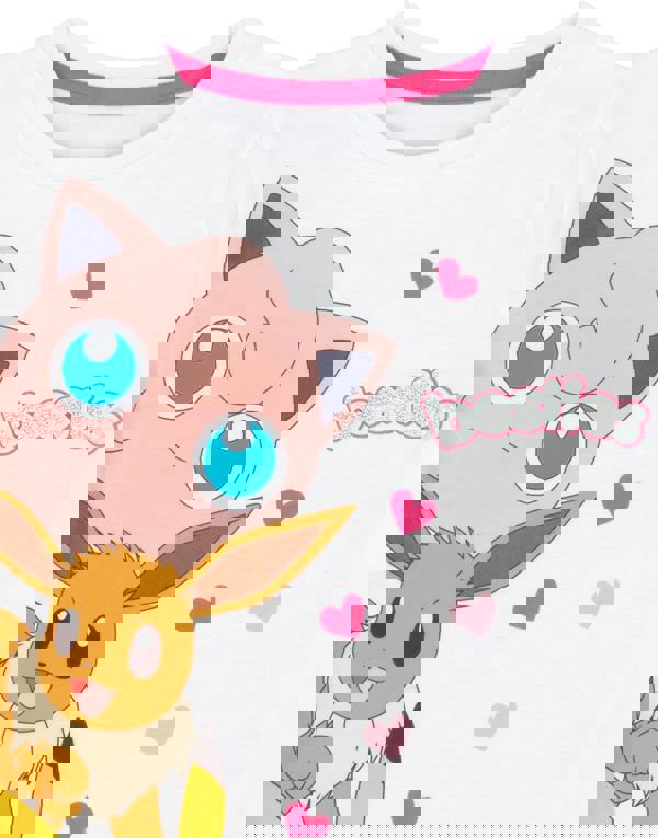 Pokemon Girls Pink Frills Long Sleeve Long Leg Pyjama Set