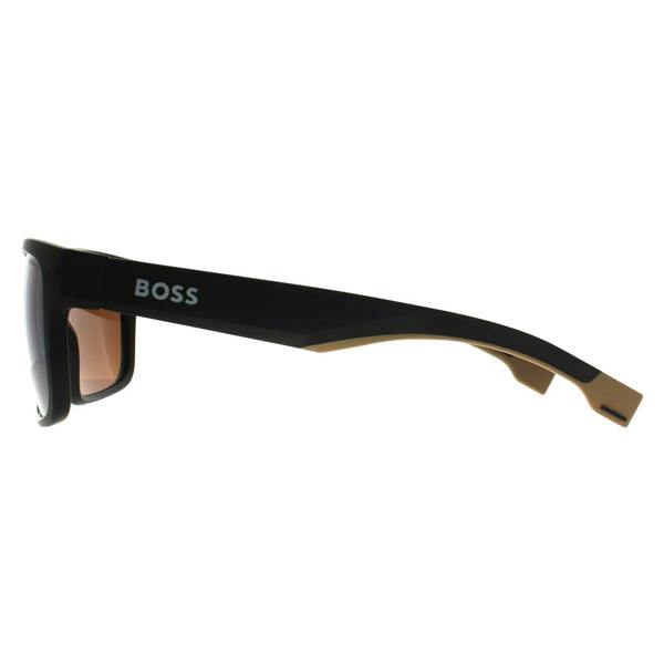 Hugo Boss Sunglasses BOSS 1497/S 087 6A Matte Black Brown Polarized