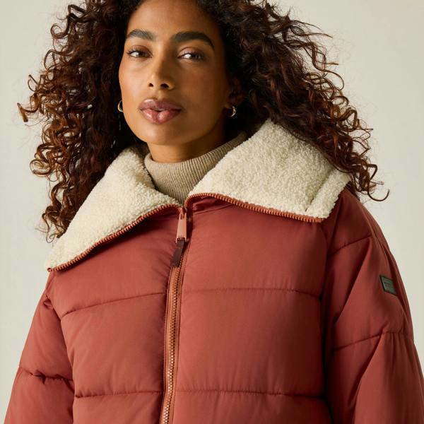 Regatta Womens/Ladies Kayana Padded Jacket - Brick/Light Vanilla - 