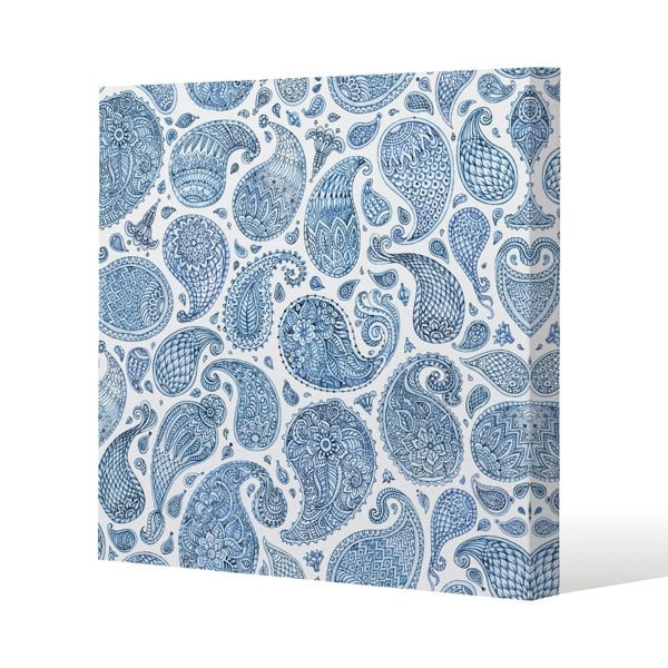 Benjamin Tate Design Blue and White Bo Ho world (Canvas Print)