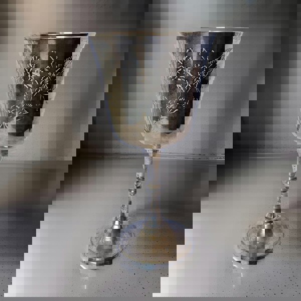 silver goblet candle