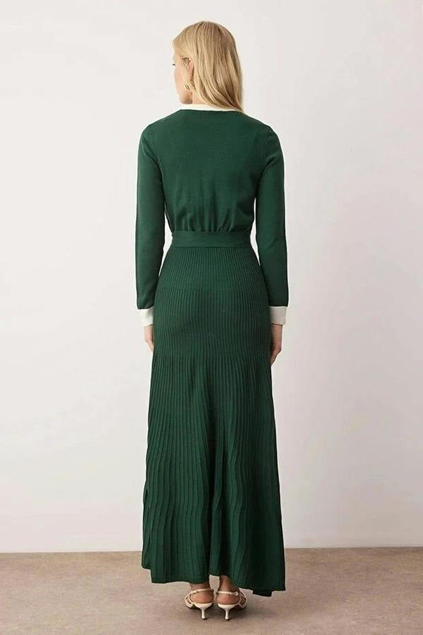 WOVCOR Pleated Knit Dress