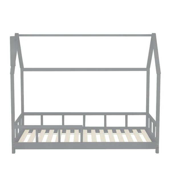 Living and Home 80X160CM Grey Wooden Single House Bed for Kids