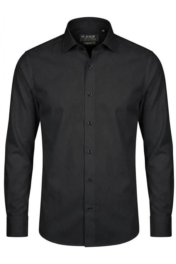 Men's Slim Fit Long Sleeve Button-Down Dress Shirt - Black - TruClothing.com - 5