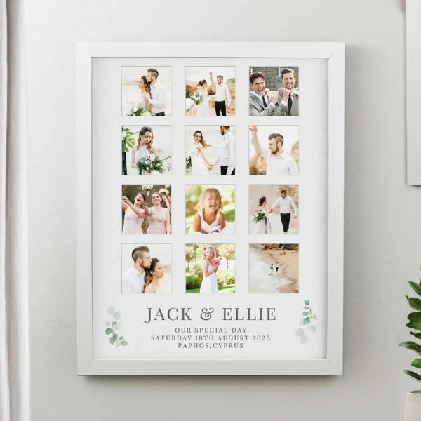 Personalised Wedding Multi Photo Frame - product in use