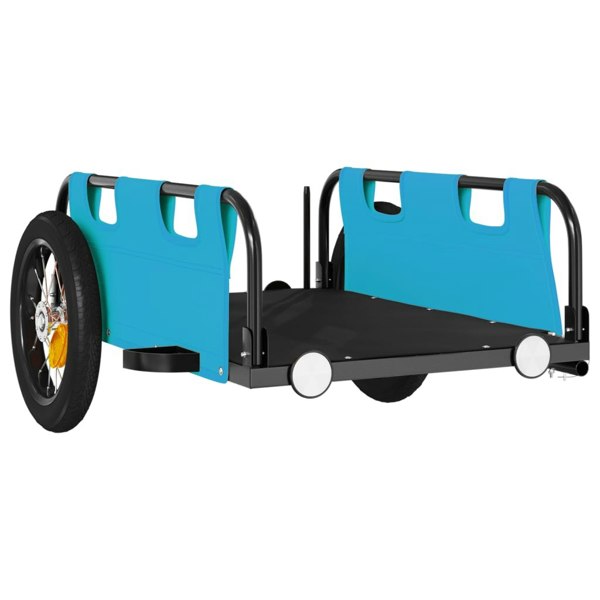Berkfield Cargo Bike Trailer Blue Oxford Fabric and Iron
