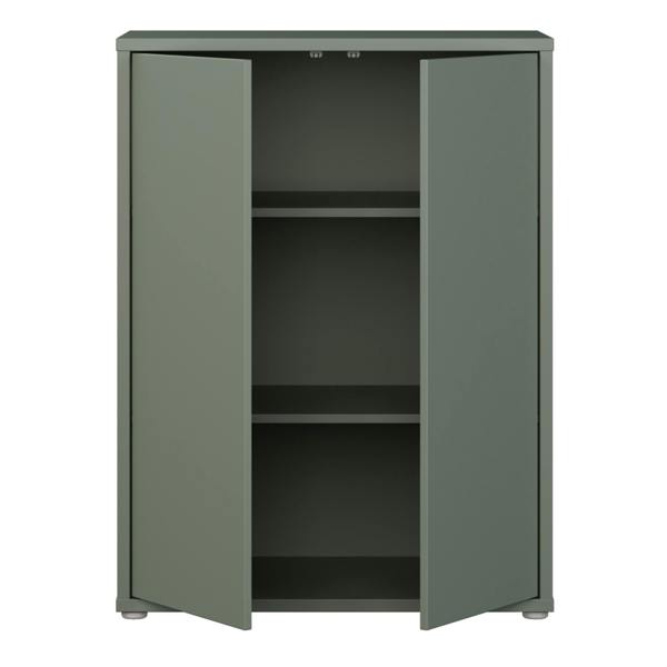 Furniture To Go Alice Springs Tall 2 Door Cupboard with Push-to-Open Doors in Sage Green