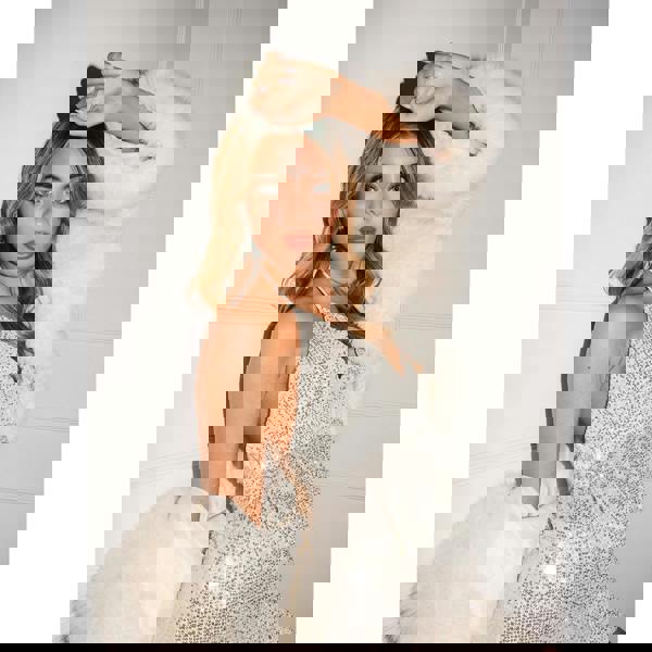 Pink Vanilla Sequin Halter Neck Top