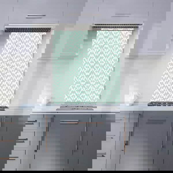 Warren Reed - Designer Green Geometric Pattern Kitchen Splashback
