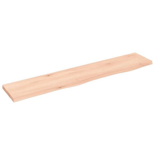 Berkfield Wall Shelf 100x20x2 cm Untreated Solid Wood Oak