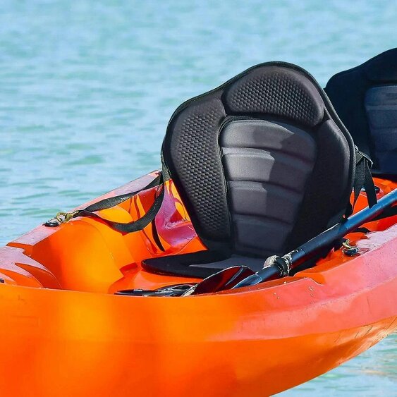 Deluxe Kayak Seat Sit On Top Padded Backrest Canoe Rafting Sports High Back Detachable