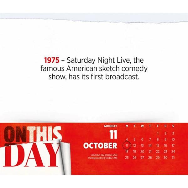 On This Day Desk Calendar 2027, Desk Calendars, Day To View, History & Literature, Gift