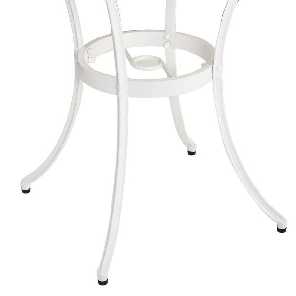 Three-Piece Elegant Aluminium Garden Set - White
