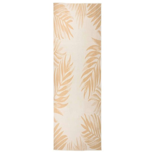 Berkfield Outdoor Flatweave Rug 80x250 cm Leaf Pattern