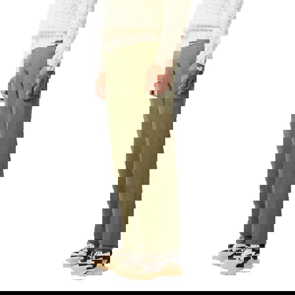 Lacoste Mens Cotton Twill Straight Chinos - Khaki Green