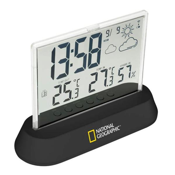 National Geographic Transparent Weather Station Clock
