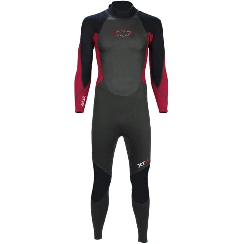 TWF Mens XT3 - Back Zip 3mm Fullsuit Wetsuit - Black/Red