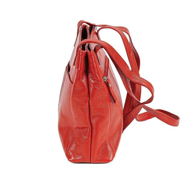 Museum Selection Linear Detail Red Leather Bag