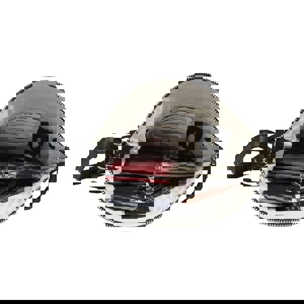 Assots London 'AGATHA' Black Real Soft Pebble Grain Leather Crossbody Bag