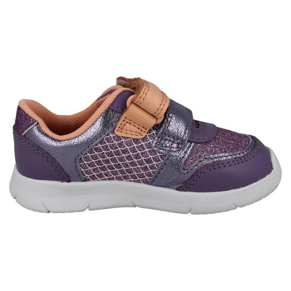 Clarks Girls Clarks Light Weight Casual Trainers With Esmerelda Sea-Unicorn Motif Ath Horn T