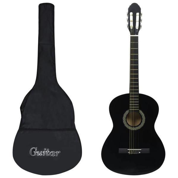 Berkfield Classical Guitar for Beginner with Bag Black 4/4 39"