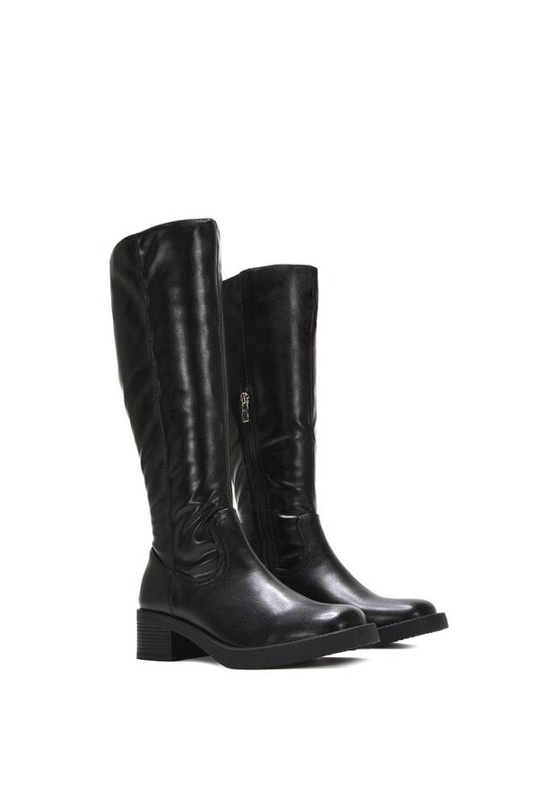 XY LONDON Knee High Equestrian Style Biker Riding Boots