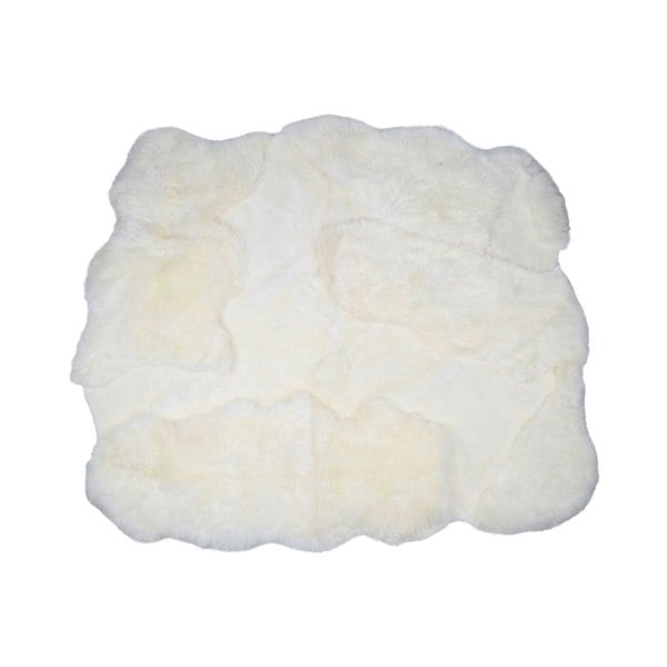  Multi Layered Design Rug of Premium New Zealand Sheepskin, Long Wool /Short Wool