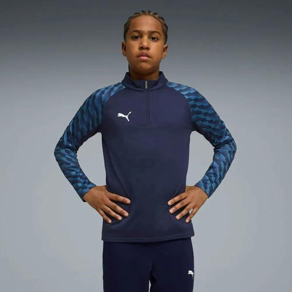 Puma Junior TeamLIGA 26 Training 1/4 Zip Tracksuit Top Navy 659726