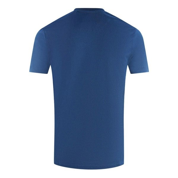 Lyle & Scott Lyle and Scott Brand Logo V-Neck T-Shirt - Blue