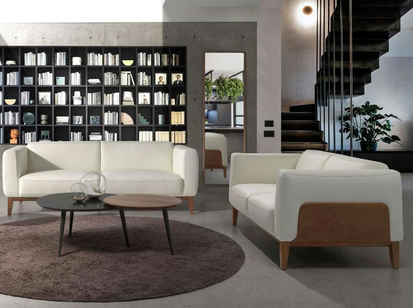 Angel Cerdá White leather sofa 6115/6118