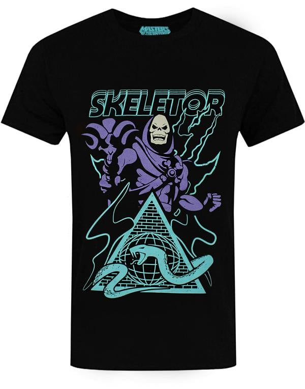 Masters of the Universe Mens Black Skeletor Short Sleeved T-Shirt