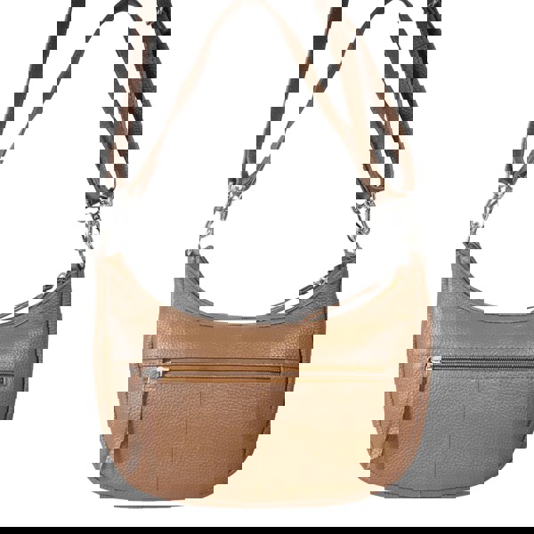 Real Hide Bags 'Wonder Weave' Dark Tan Real Leather Woven Designer Shoulder Crossbody Bag