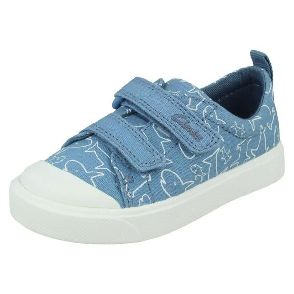 Clarks Boys Clarks Variety Detailed Canvas Shoes City Bright