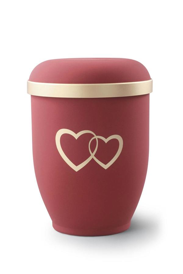 Memorials Direct Arboform Entwined Hearts Urn (Red and Gold) - XL Adult