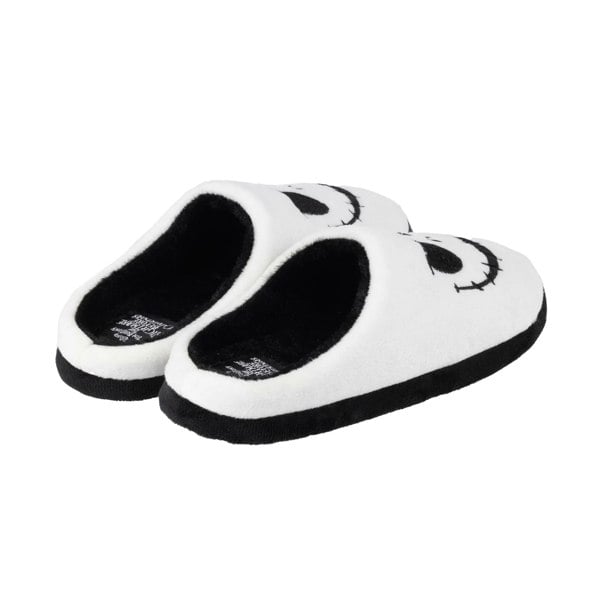 Nightmare Before Christmas Womens/Ladies Jack Skellington Slippers - White/Black