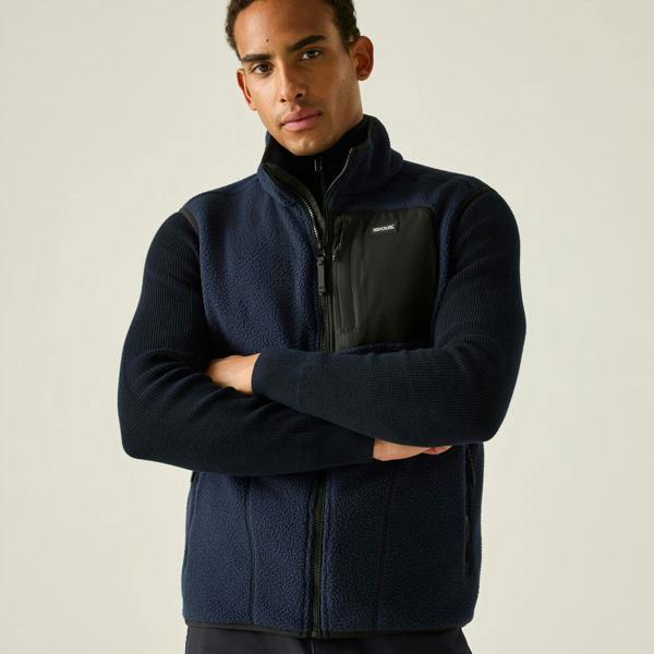 Regatta Mens Frankie Borg Body Warmer - Navy/Black - 