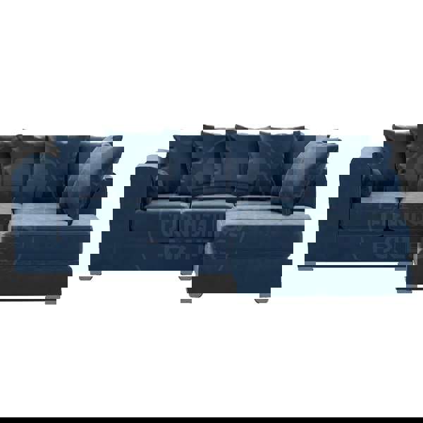 Furnishings For Less Ella Plush Velvet Fabric Corner Sofa