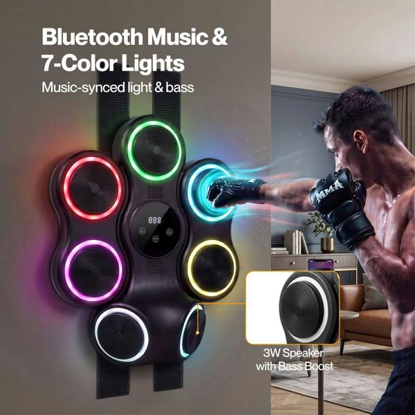 Centra Music Boxing Machine 11 Modes 9 Speeds LED Scoring for Home Gym Black