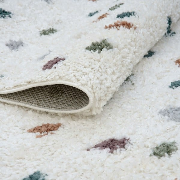 Moodi Shaggy Multicolour Rug, Dots design, Soft & durable | THE RUGS