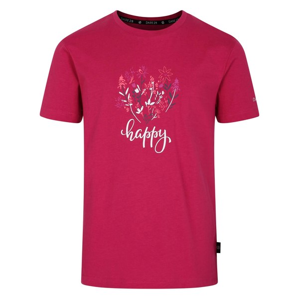 Dare 2B Childrens/Kids Trailblazer II Happy T-Shirt - Berry Pink