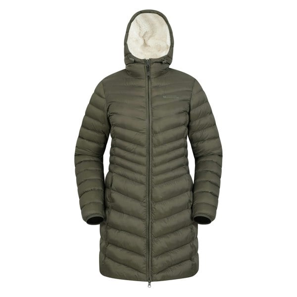 Mountain Warehouse Womens/Ladies Florence Faux Fur Lined Padded Jacket - Khaki Green