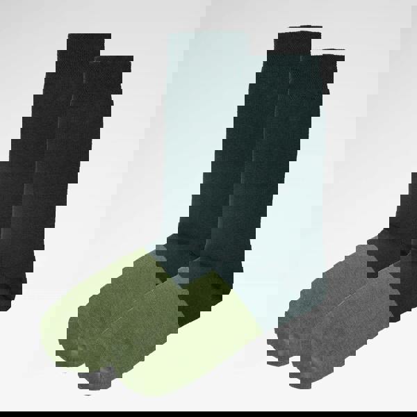 Jemsox Two Block Colour Organic Cotton Mens Socks | Soft Comfort Welt