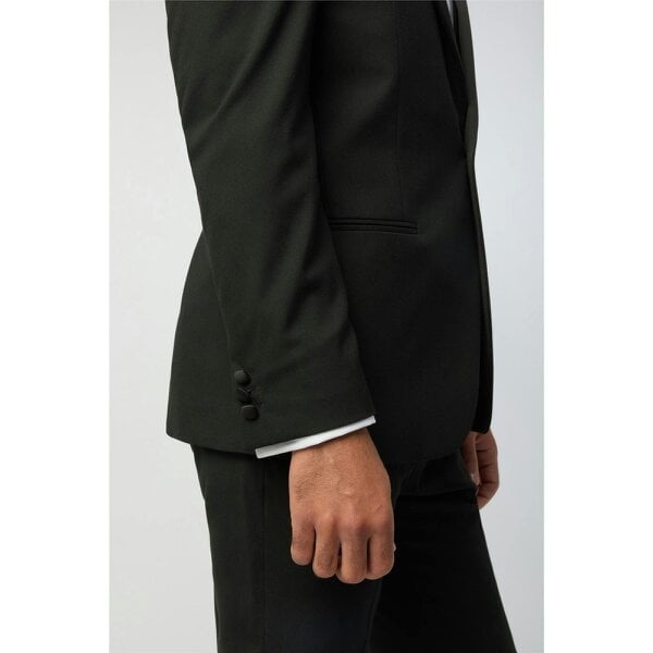 Limehaus Tailored Fit Stretch Black Tuxedo Jacket