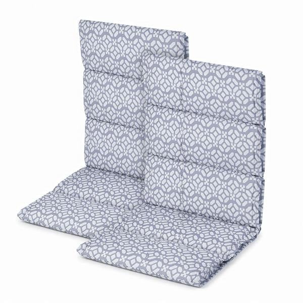 Gardenwize Pair of Outdoor Seat Cushion – Geo Full Length Chair Pad