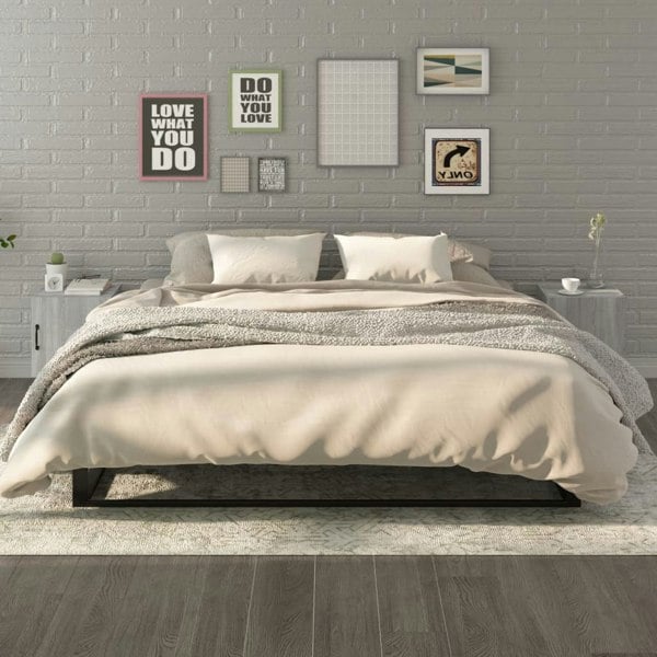 Berkfield Bedside Cabinets 2 pcs Grey Sonoma Engineered Wood