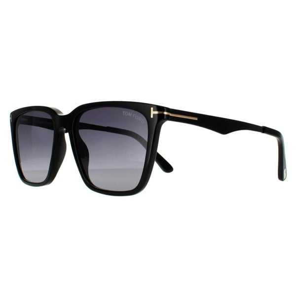 Tom Ford Sunglasses Garrett FT0862 01B Shiny Black Blue Grey Gradient
